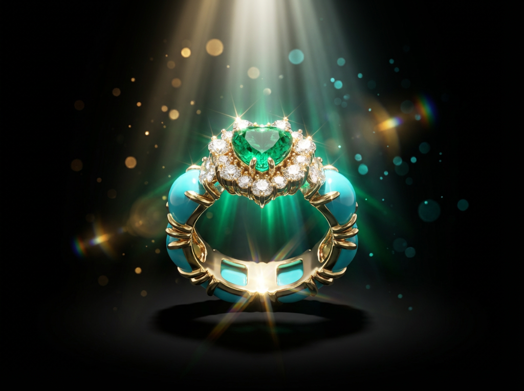 에메랄드 터키석 링